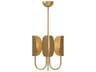 Alora Mood Seno 3-Light Aged Gold Geometric Chandelier