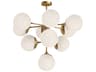 Alora Mood Nouveau 10-Light Aged Gold Globe Tiered Chandelier