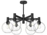 Alora Mood Castilla 6-Light Matte Black Globe Chandelier