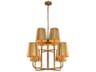 Alora Mood Plisse 8-Light Aged Gold Tiered Chandelier