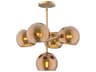 Alora Mood Willow 5-Light Brushed Gold Globe Chandelier