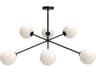 Alora Mood Cassia 6-Light Matte Black Globe Sputnik Chandelier