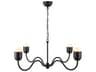 Alora Mood Effie 4-Light Matte Black Chandelier