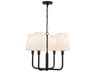 Alora Mood Plisse 4-Light Matte Black Chandelier