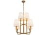 Alora Mood Plisse 8-Light Aged Gold Tiered Chandelier
