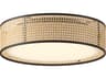 Alora Mood Lyla Rattan Brown Round Flush Mount