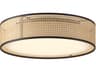 Alora Mood Lyla Rattan Brown Round Flush Mount