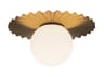 Alora Mood Plume 1-Light Brushed Gold Globe Flush Mount