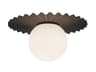 Alora Mood Plume 1-Light Matte Black Globe Flush Mount
