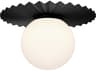 Alora Mood Plume 1-Light Matte Black Globe Flush Mount