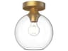 Alora Mood Castilla 1-Light Aged Gold Globe Flush Mount