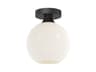 Alora Mood Castilla 1-Light Matte Black Globe Flush Mount