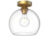 Alora Mood Castilla 1-Light Aged Gold Globe Flush Mount