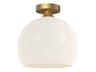 Alora Mood Castilla 1-Light Aged Gold Globe Flush Mount