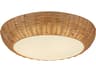 Alora Mood Merida 2-Light Rattan Brown Round Flush Mount