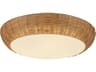 Alora Mood Merida 3-Light Rattan Brown Round Flush Mount