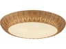Alora Mood Merida 3-Light Rattan Brown Round Flush Mount