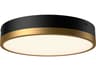 Alora Mood Adelaide Aged Gold Matte Black Round Flush Mount