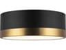 Alora Mood Brisbane 2-Light Aged Gold Matte Black Flush Mount