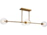 Alora Mood Cassia 4-Light Aged Gold Globe Linear Island Pendant