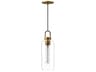 Alora Mood Soji 1-Light Aged Gold Cylinder Mini Pendant