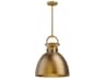 Alora Mood Waldo 1-Light Aged Gold Dome Pendant