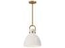 Alora Mood Waldo 1-Light Aged Gold Dome Mini Pendant