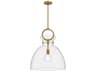 Alora Mood Waldo 1-Light Aged Gold Dome Pendant