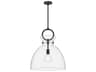 Alora Mood Waldo 1-Light Matte Black Dome Pendant