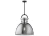 Alora Mood Waldo 1-Light Matte Black Dome Pendant