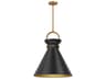 Alora Mood Emerson 1-Light Aged Gold Matte Black Pendant
