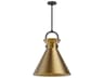 Alora Mood Emerson 1-Light Matte Black Aged Gold Pendant