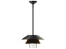 Alora Mood Tetsu 1-Light Matte Black Geometric Pendant