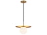 Alora Mood Plume 1-Light Brushed Gold Globe Mini Pendant