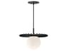 Alora Mood Plume 1-Light Matte Black Globe Mini Pendant