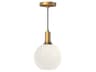 Alora Mood Castilla 1-Light Aged Gold Globe Mini Pendant