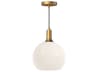 Alora Mood Castilla 1-Light Aged Gold Globe Mini Pendant