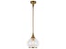 Alora Mood Hazel 1-Light Aged Gold Mini Pendant