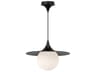 Alora Mood Fuji 1-Light Matte Black Pendant