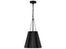 Alora Mood Plisse 1-Light Matte Black Mini Pendant
