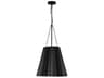 Alora Mood Plisse 1-Light Matte Black Pendant