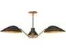 Alora Mood Oscar 3-Light Aged Gold Matte Black Chandelier