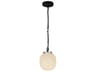 Alora Mood Cherise 1-Light Matte Black Mini Pendant