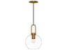 Alora Mood Soji 1-Light Aged Gold Globe Mini Pendant