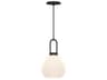 Alora Mood Soji 1-Light Matte Black Globe Mini Pendant
