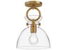 Alora Mood Waldo 1-Light Aged Gold Semi Flush Mount