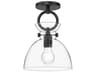 Alora Mood Waldo 1-Light Matte Black Semi Flush Mount