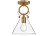 Alora Mood Emerson 1-Light Aged Gold Semi Flush Mount