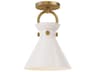 Alora Mood Emerson 1-Light Aged Gold Semi Flush Mount