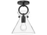 Alora Mood Emerson 1-Light Matte Black Semi Flush Mount